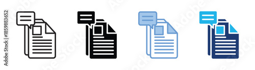 Review icon set multiple style collection