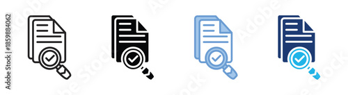 Search file icon set multiple style collection