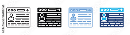 Administration icon set multiple style collection