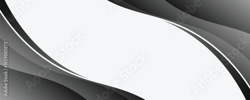 Abstract modern dark grey wide horizontal banner with hexagon carbon fiber grid and orange luminous lines. modern design