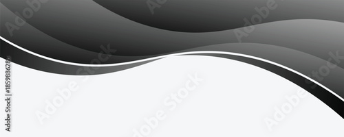 Abstract modern dark grey wide horizontal banner with hexagon carbon fiber grid and orange luminous lines. eps10