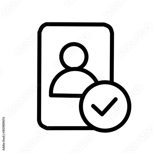 User Profile Account Outline Icon Line Vector