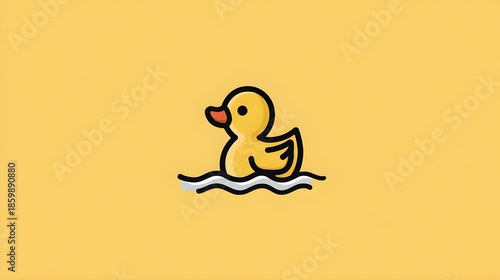 Cartoon illustration of duckling 