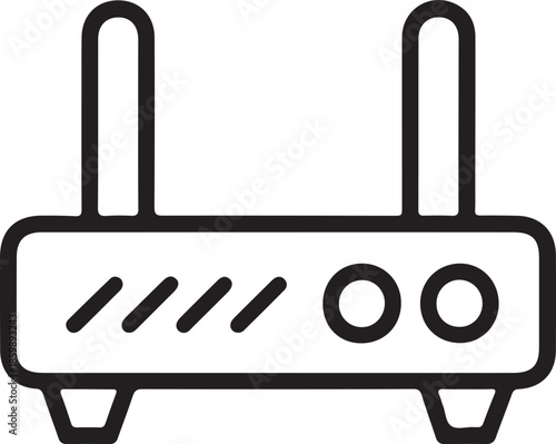 Wireless router isolated on white background