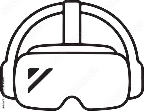 Virtual reality headset isolated on white background