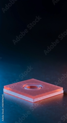 Pure, smooth, and clean substrate surface ready for thermal processing and material deposition in a science laboratory environment, pristine, material, solid