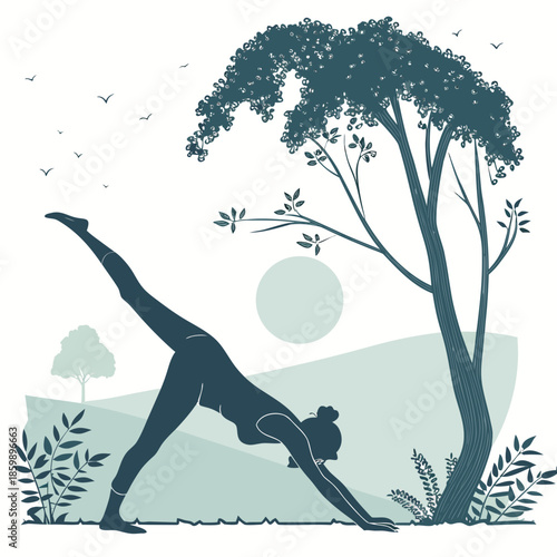 Yoga practitioner in nature