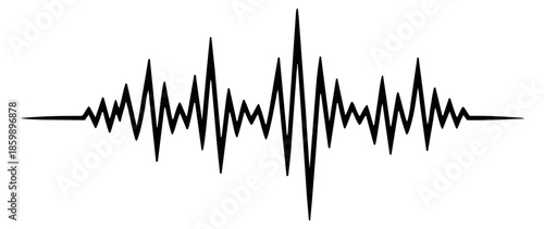 Line art illustration of an electrocardiogram depicting a medical pulse for healthcare design