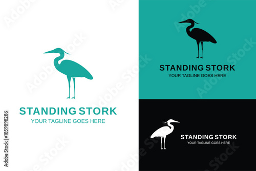 standing heron stork animal outdoor nature crane