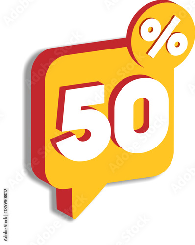 50% sale label vector