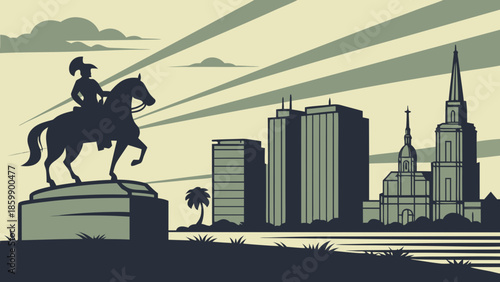 New orleans skyline and downtown salt lake city statue and skyscrapers contrast beautifully. Perfect for travel blogs, city comparisons, or urban development articles.