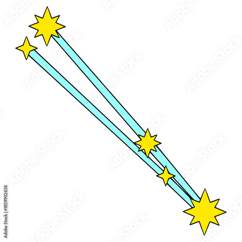 Circinus constellation illustration hand drawn isolated vector