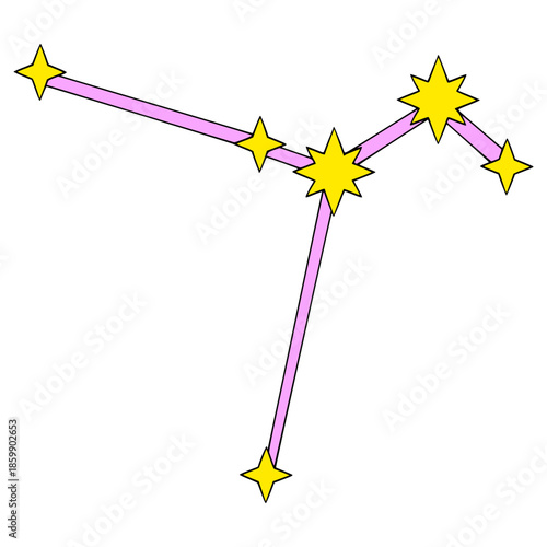 Columbae constellation illustration hand drawn isolated vector