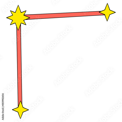 Coma Berenices constellation illustration hand drawn isolated vector