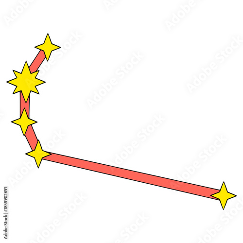 Corona Australis constellation illustration hand drawn isolated vector