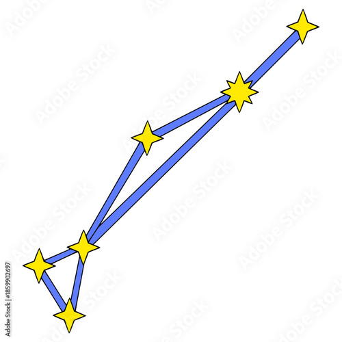 Dorado constellation illustration hand drawn isolated vector