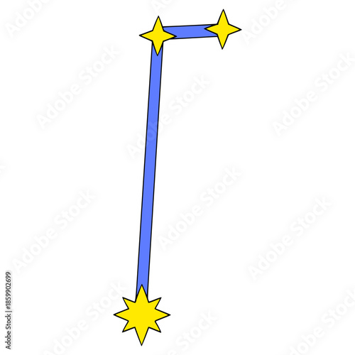 Equuleus constellation illustration hand drawn isolated vector