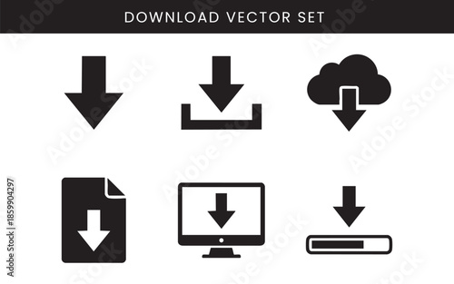 Download and Data Transfer Interface Icons