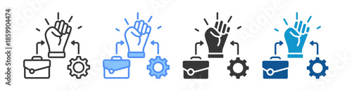 Motivation Icon Set Vector Collection Isolated In Black And White