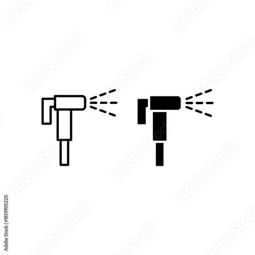 Bidet vector illustration icons set template