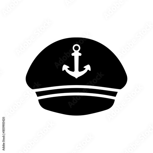 Captain hat vector illustration icon template