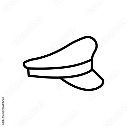 Captain hat vector illustration icon template