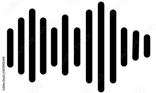sound wave vector on white background