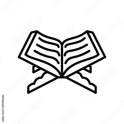 Al quran vector illustration icon template