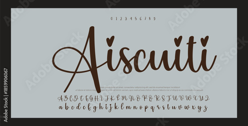 letter design with signature font style