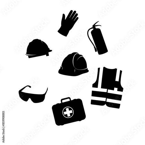 Safety Equipment Set for Workplace Protection.