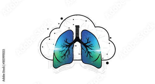 abstract blue background with butterfly