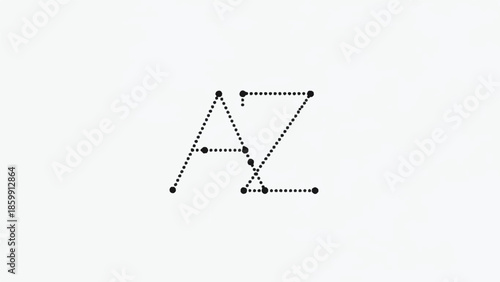 Abstract geometric logo featuring stylized AZ letters connected by dotted lines.