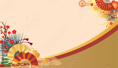 正月和風背景