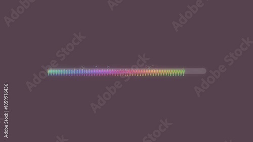 Progress bar animation for video cutter showing frames and colors during editing tasks