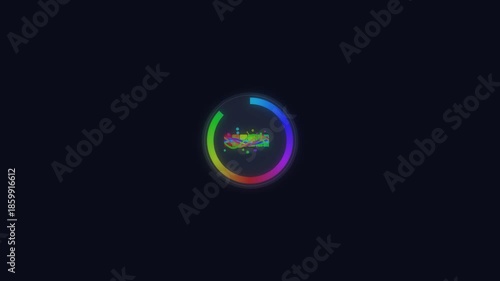 Progressbar animation for video cutter shows loading process and graphics design in digital workspace for video editing tasks