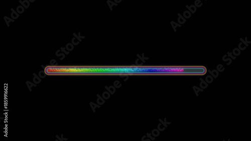 Progress bar animation for video cutting software showcasing colorful loading indicator with no disruptions or interruptions