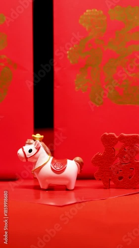 Year of the Horse Chinese New Year video footage