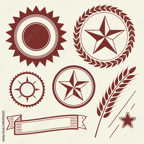 Retro Vintage Graphic Resources Vector Elements