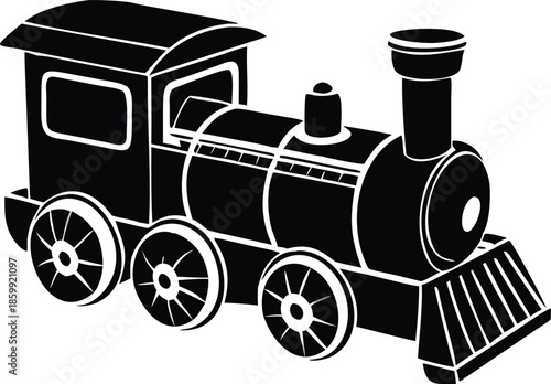 Silhouette Of Toy Train