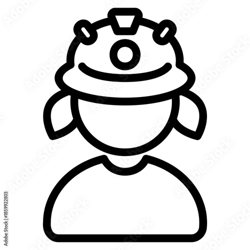 Female engineer icon