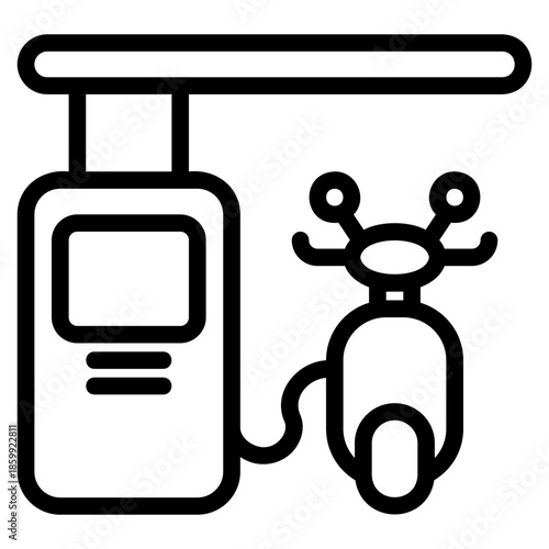 Gas station bike icon