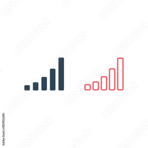 Free Download Signal bar signage icons set flat vector template design trendy - GFXLoad