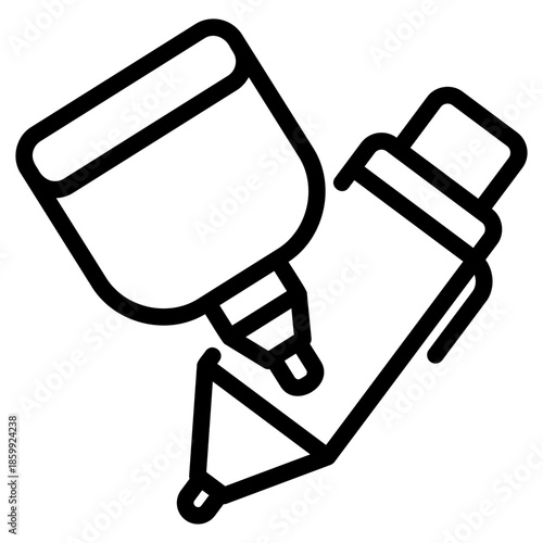 Pen and correcting pen icon