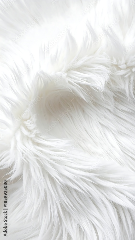 Obraz premium Soft White Fur Texture Background for Winter and Luxury Designs.