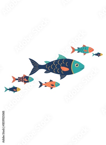 vector illustration of a fish