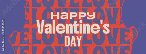 Urban Pop Art Valentine. Features a couple's silhouette with bold 