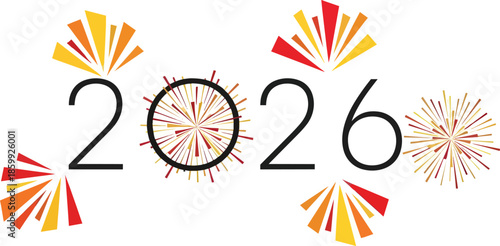 Vibrant fireworks illuminate the night sky with happy new year celebration theme hasil akhir 34