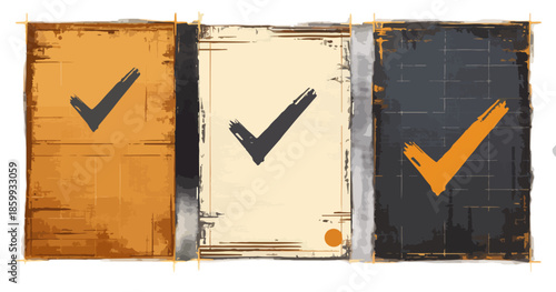 세 가지 색상 배경에 체크 표시가 있는 질감 있는 디자인, 텍스트 공간이 있는 추상적인 그래픽 리소스