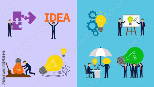 Conceptualizing and illustrating business growth through innovative ideas and problem-solving strategies