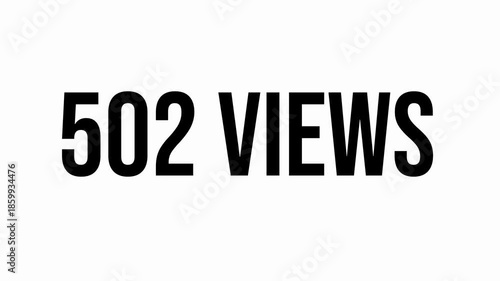 Video Views Count Animation Sequence.